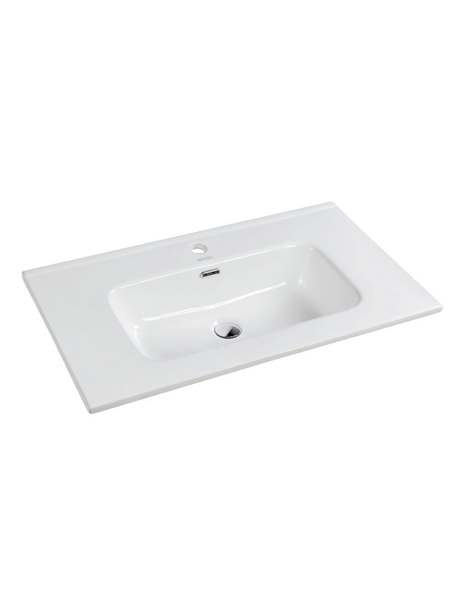 800mm cabinet basin with single tap hole and overflow