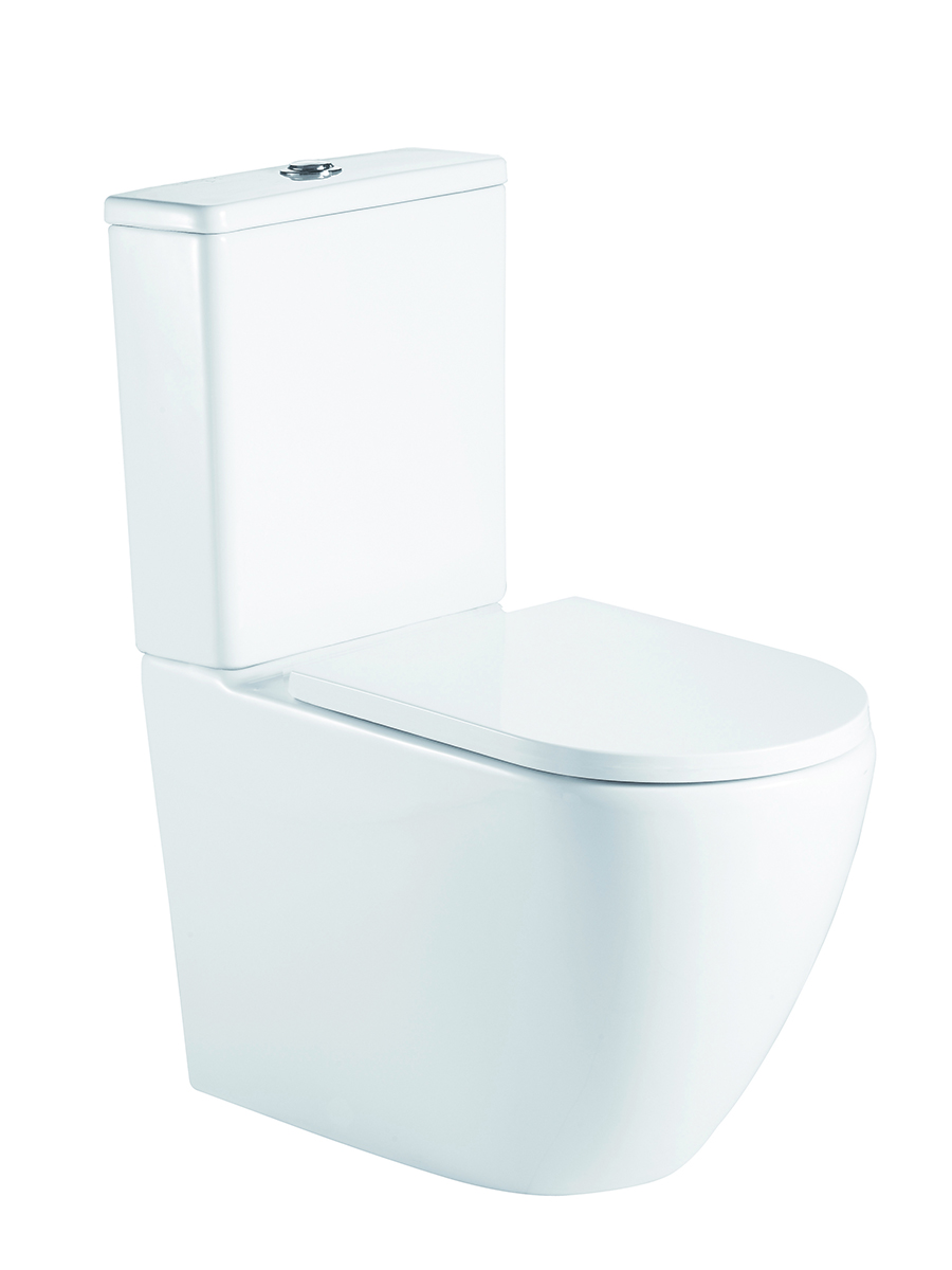 Lagoon close coupled WC with cistern fittings and seat