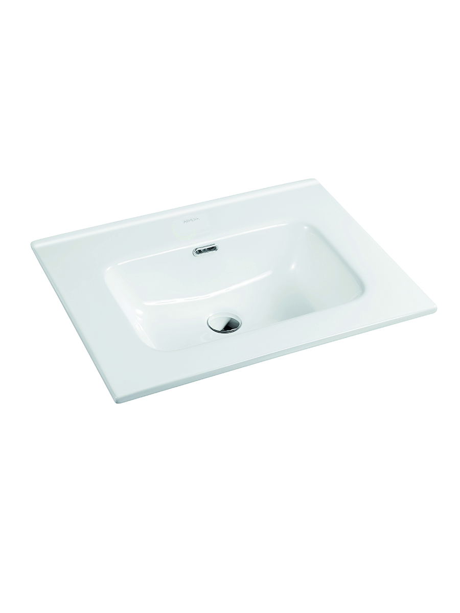 600mm cabinet basin with overflow and no tap hole