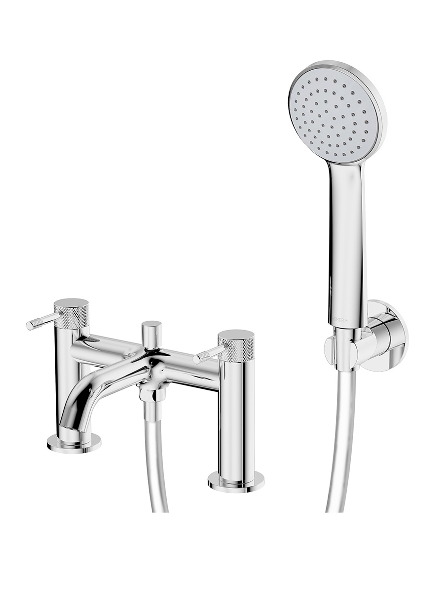 Maze Deck mounted bath shower mixer with shower kit