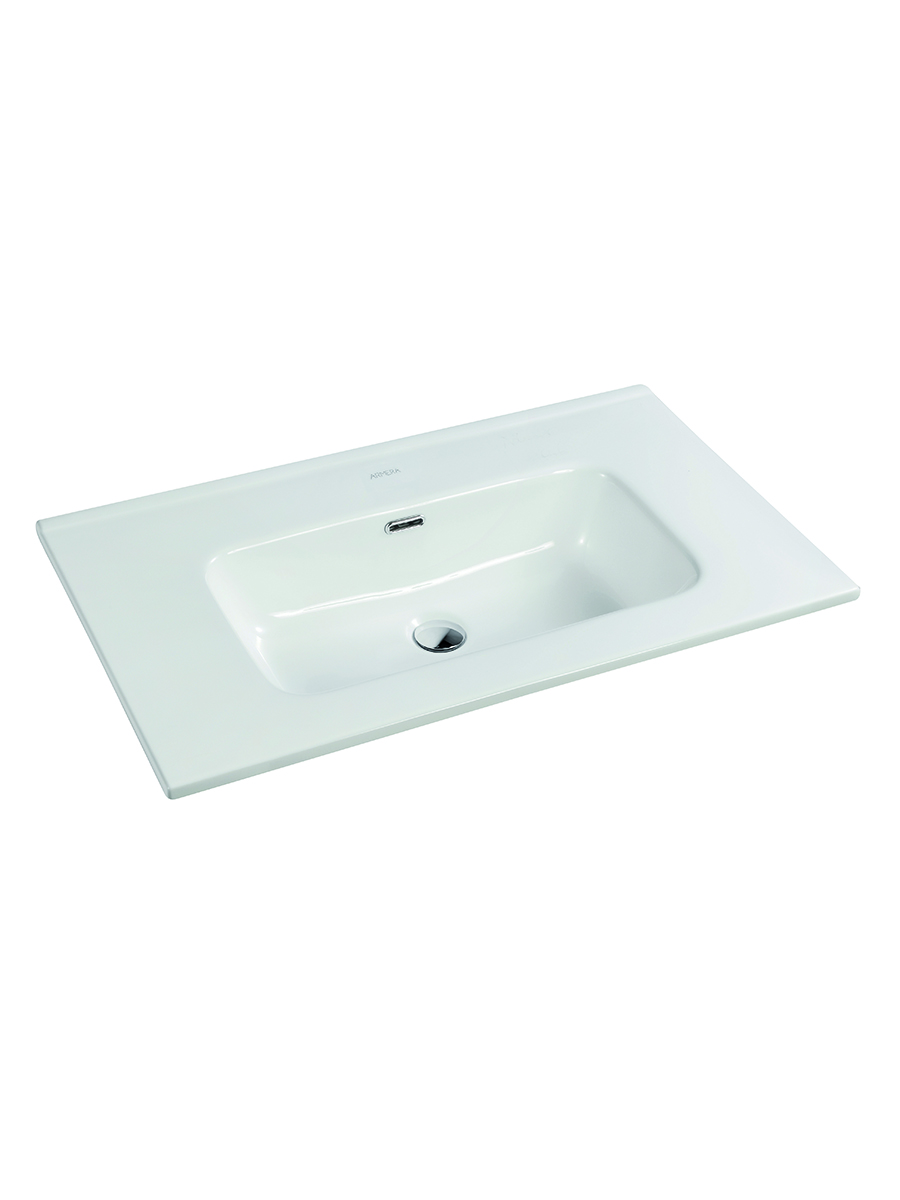 800mm cabinet basin with overflow and no tap hole