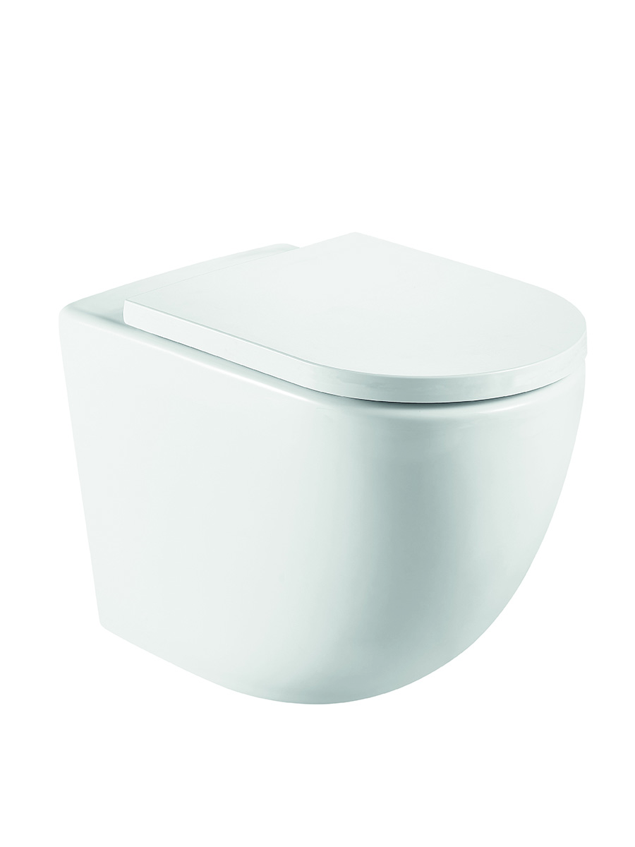 Lagoon comfort height back to wall WC with seat