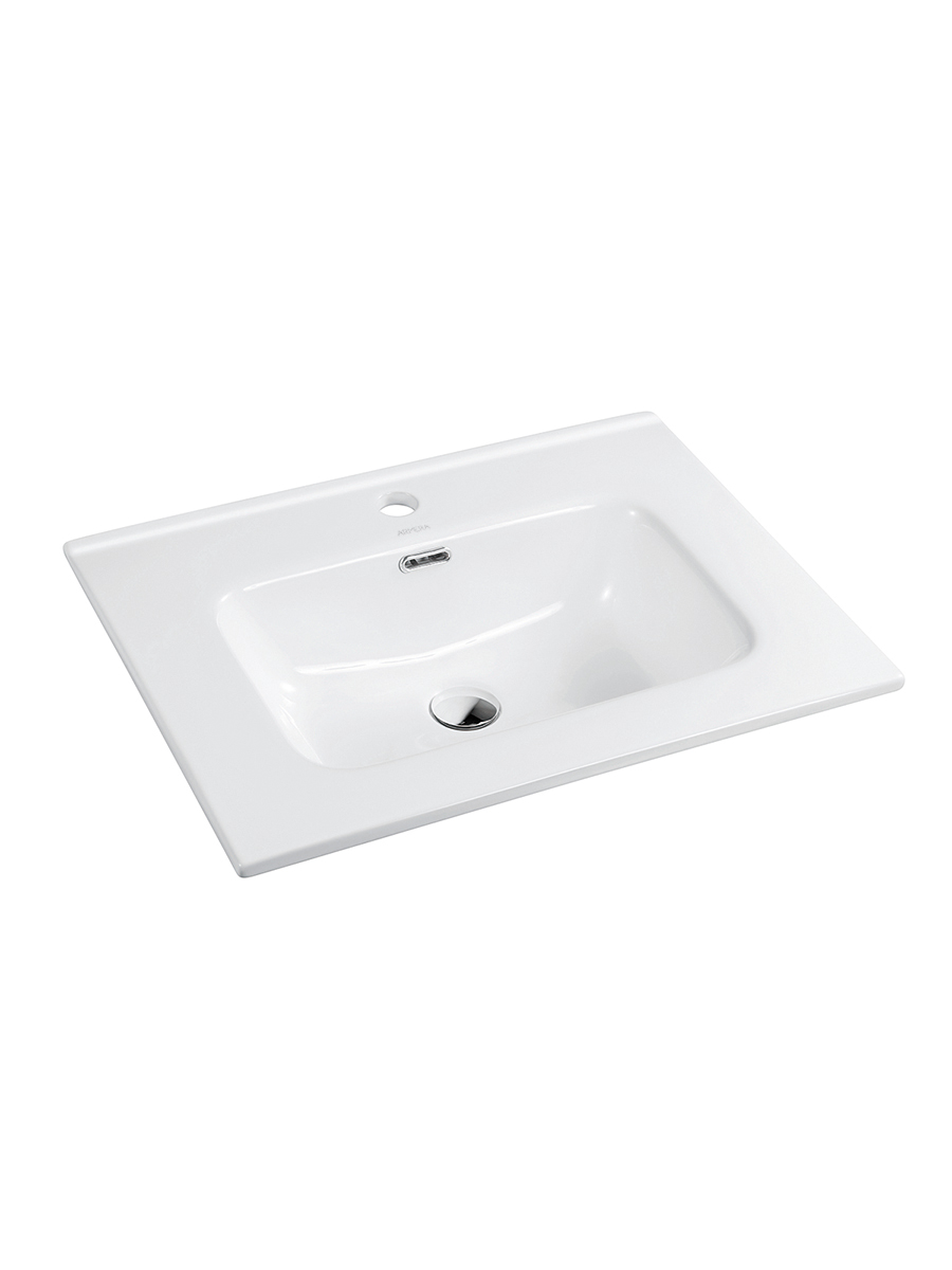 500mm cabinet basin with single tap hole and overflow